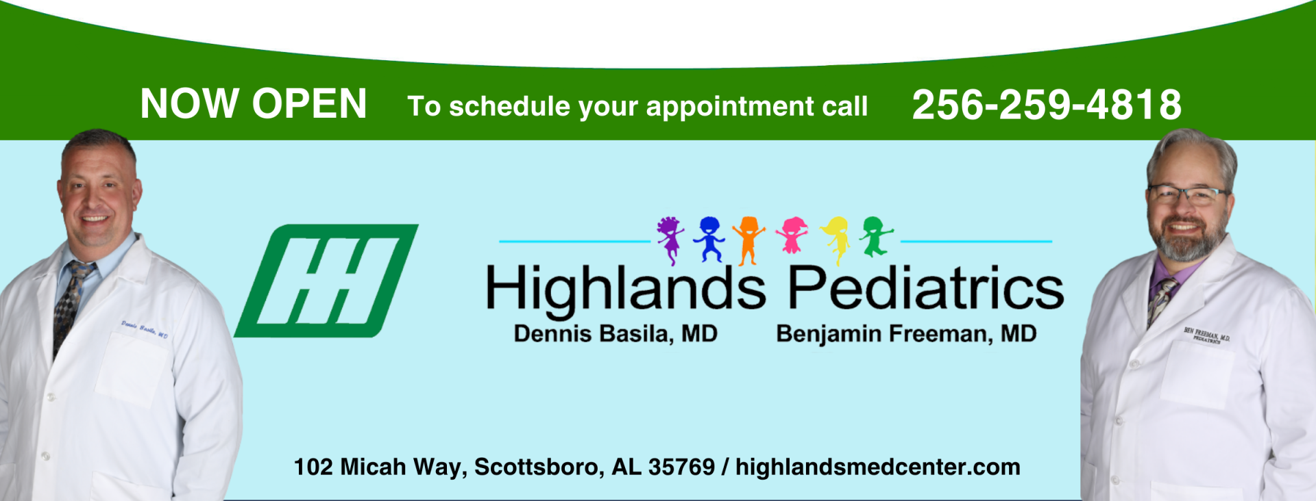 Highlands Pediatrics Website Banner